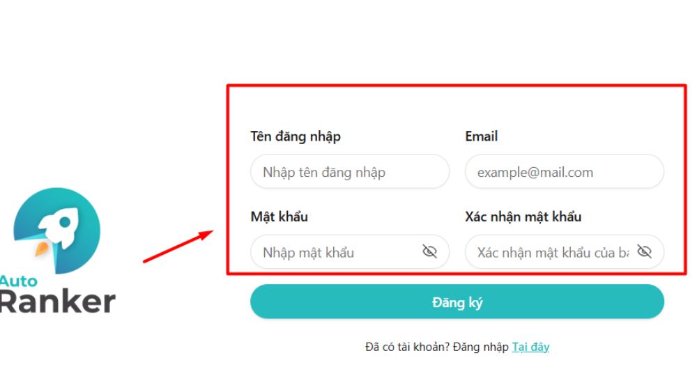Trường hợp nếu chưa có tài khoản thì nhấn “Đăng ký”