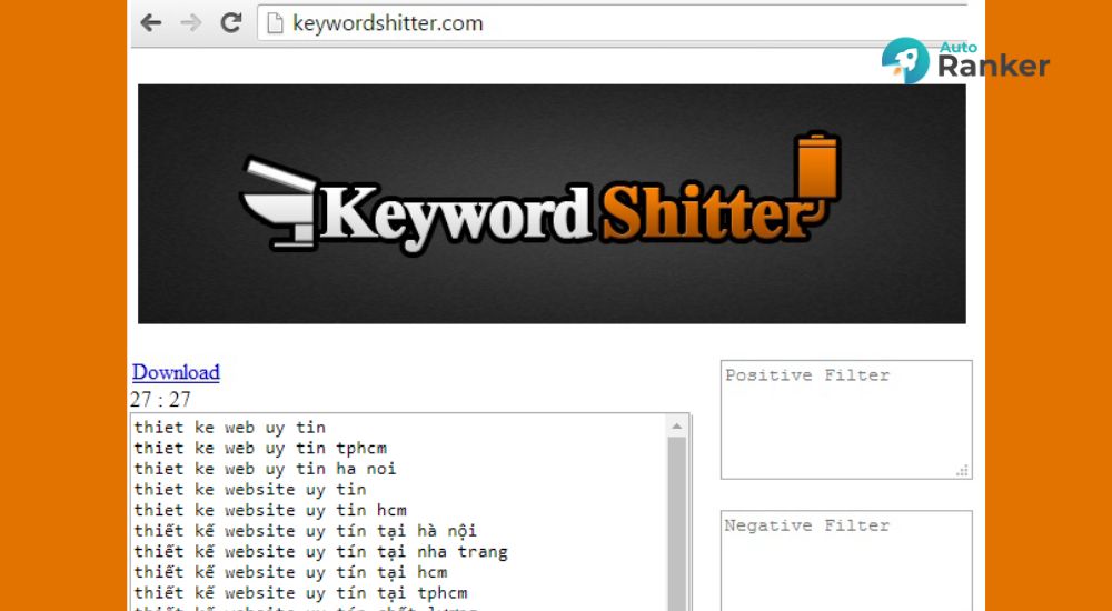 Keyword Shitter được trang bị nhiều tính năng cao cấp