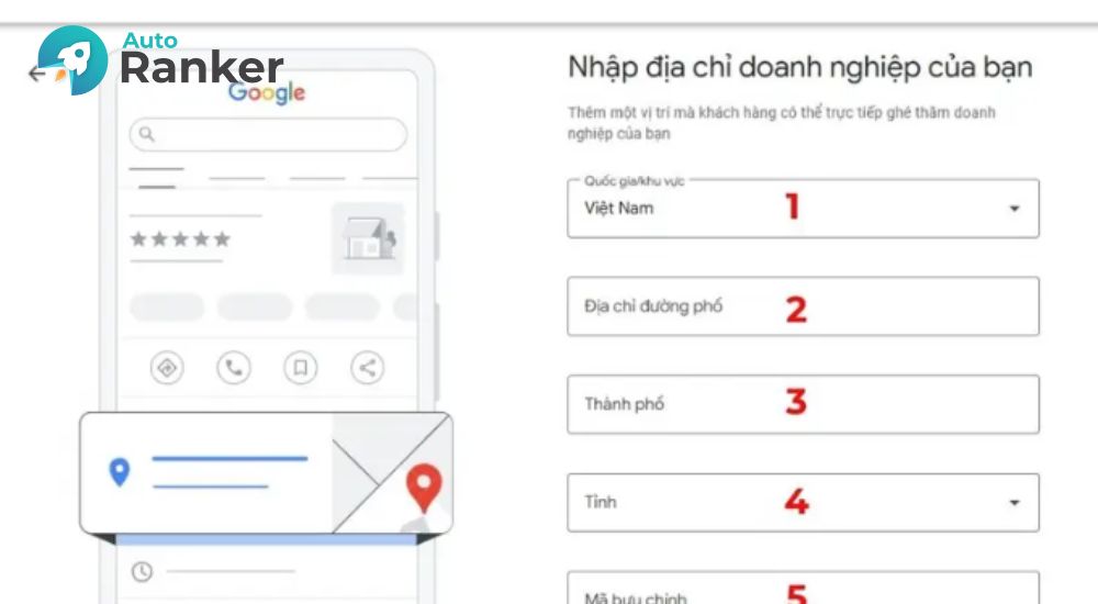 Nhập địa chỉ doanh nghiệp