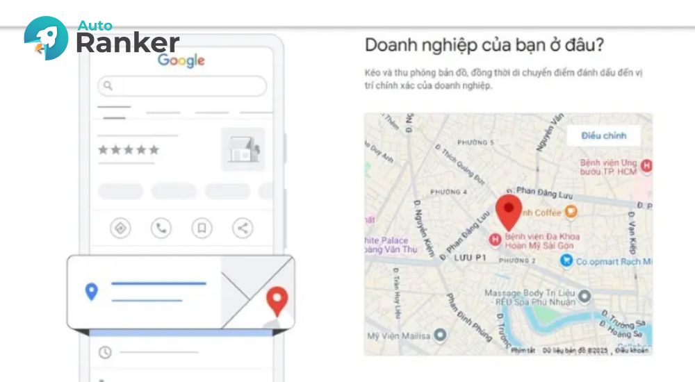 Ghim vị trí doanh nghiệp trên bản đồ