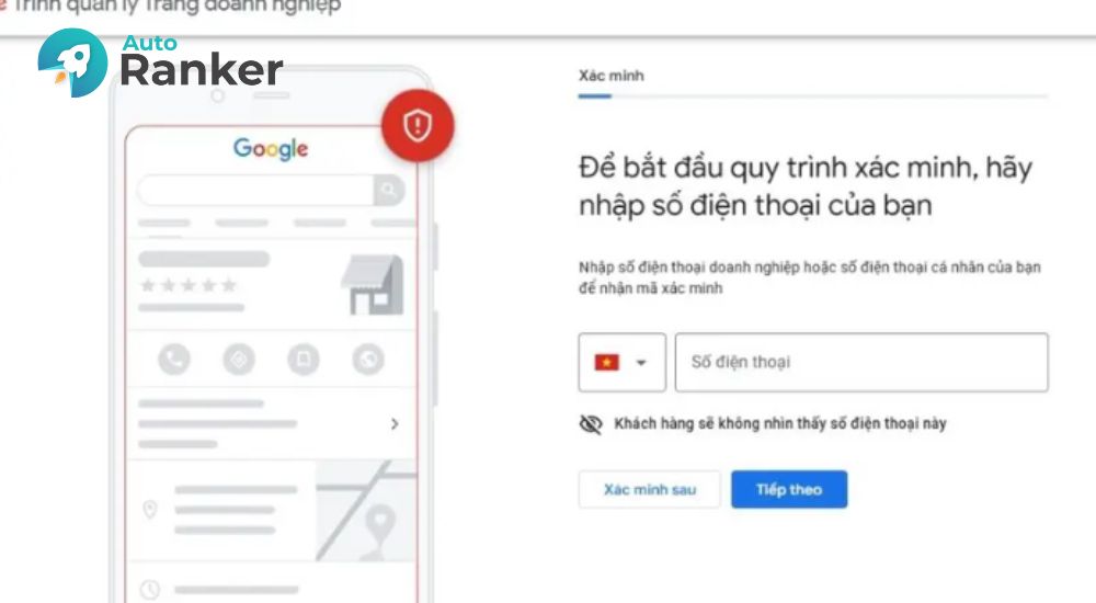 Điền số điện thoại