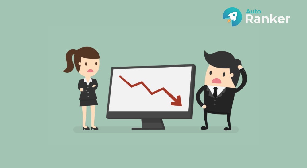 Trang bị tụt thứ hạng từ khóa hàng loạt là dấu hiệu bị Google Panda phạt
