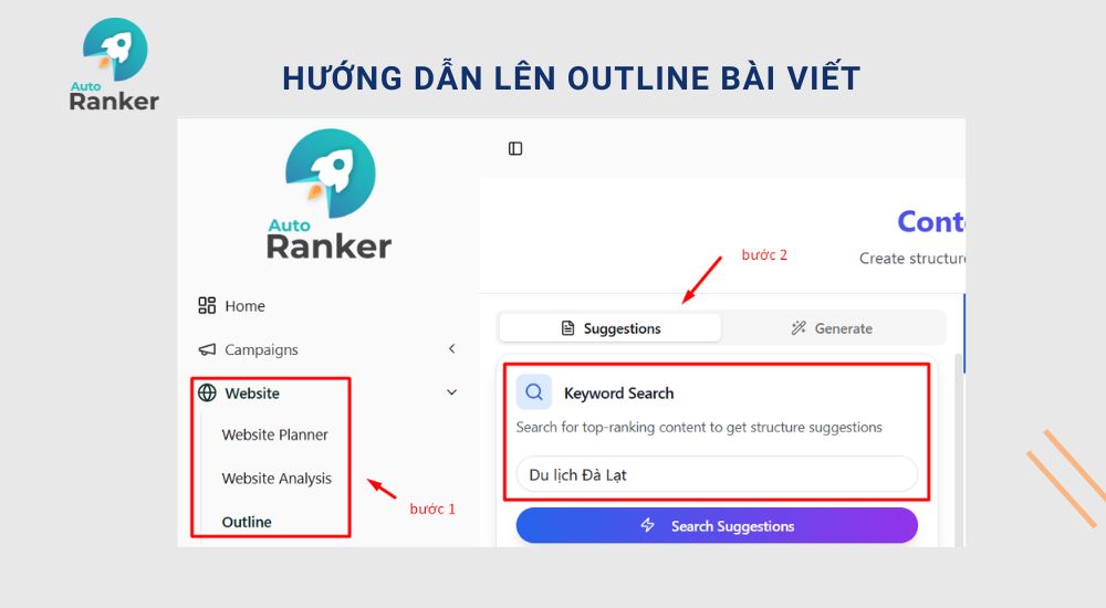 Tạo outline bài viết chuẩn SEO