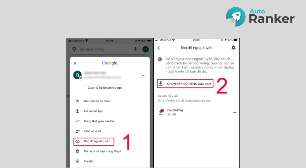 cách dùng bản đồ offline Google Maps