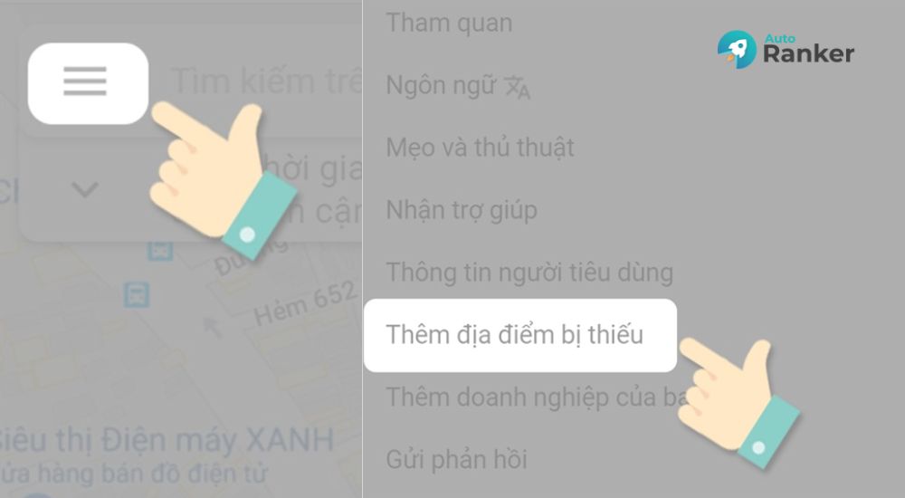 cập nhật địa chỉ mới Google Map