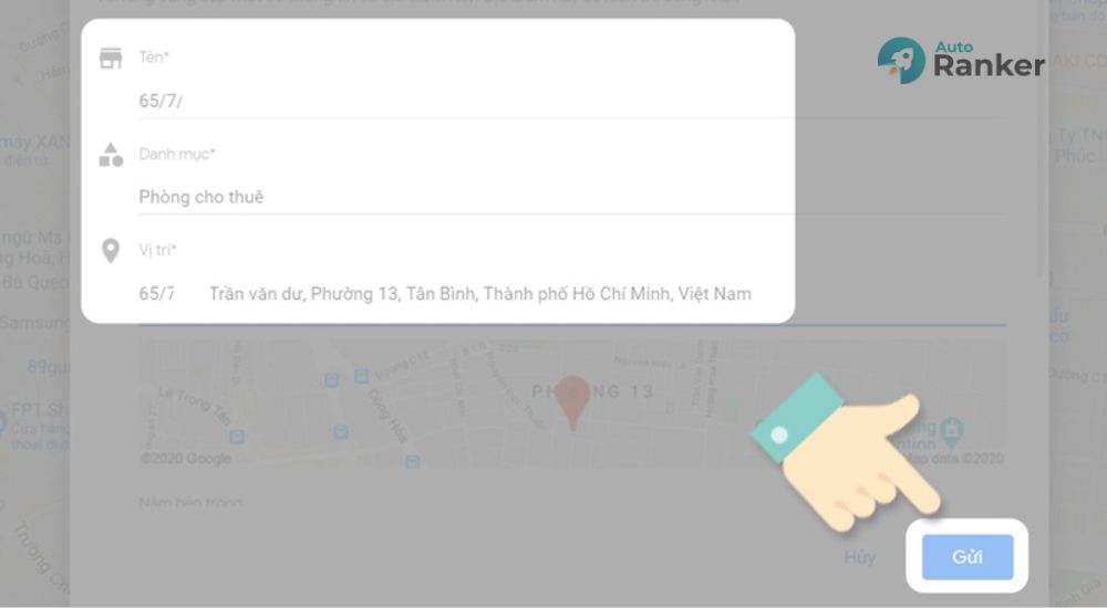cập nhật địa chỉ mới Google Map