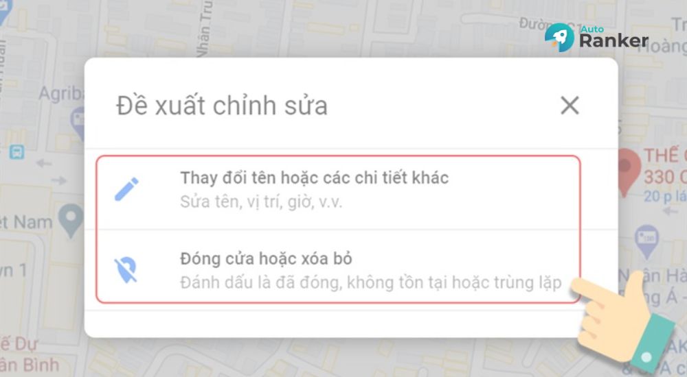 cập nhật địa chỉ mới Google Map