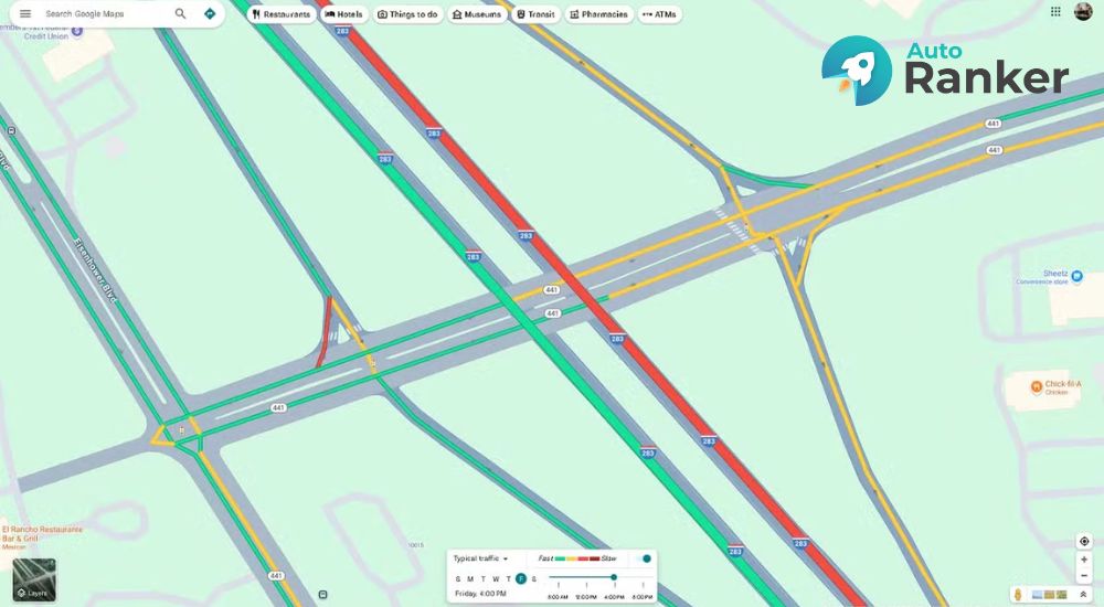 xem tình trạng giao thông Google Maps