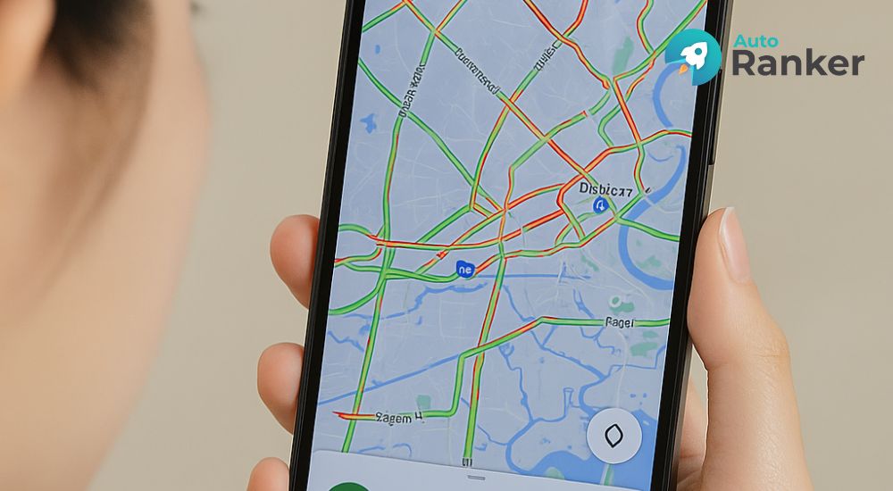xem tình trạng giao thông Google Maps