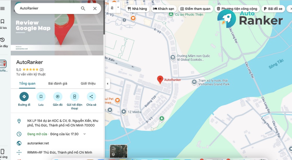 yếu tố xếp hạng Google Maps