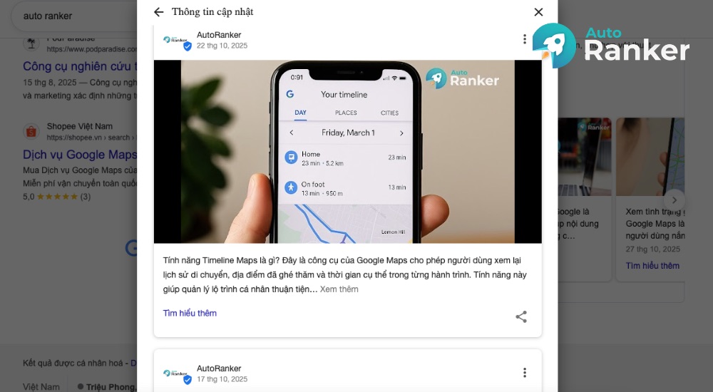 Duy trì hoạt động đăng bài thường xuyên trên Google Maps